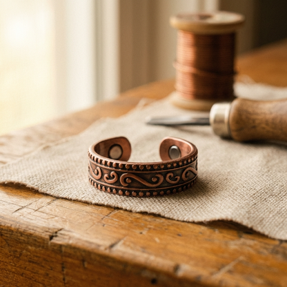 Anillo de cobre Helecho