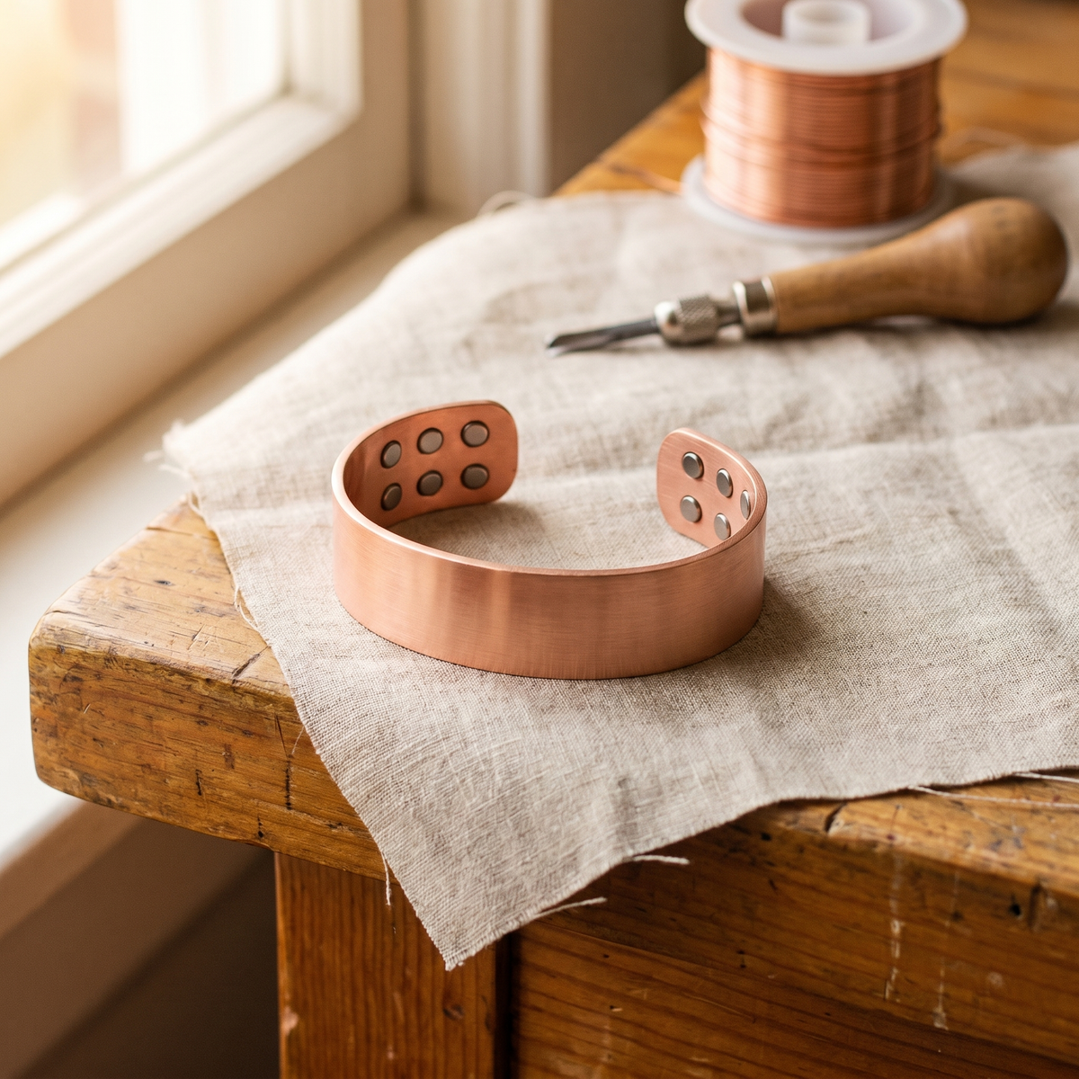 Pulsera de cobre Trenza