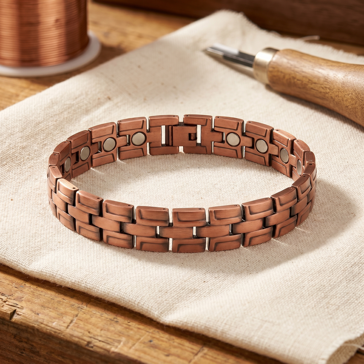 Pulsera de cobre para hombre Huizache