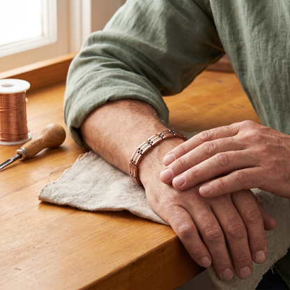 Pulsera de cobre para hombre Bastión