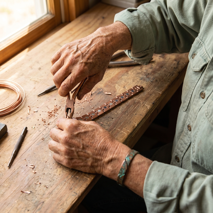 Pulsera de cobre para hombre Bastión