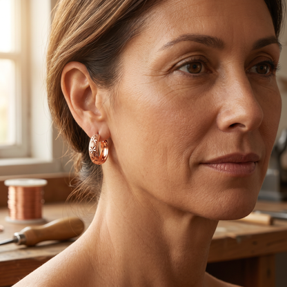 Aretes de cobre Rocío