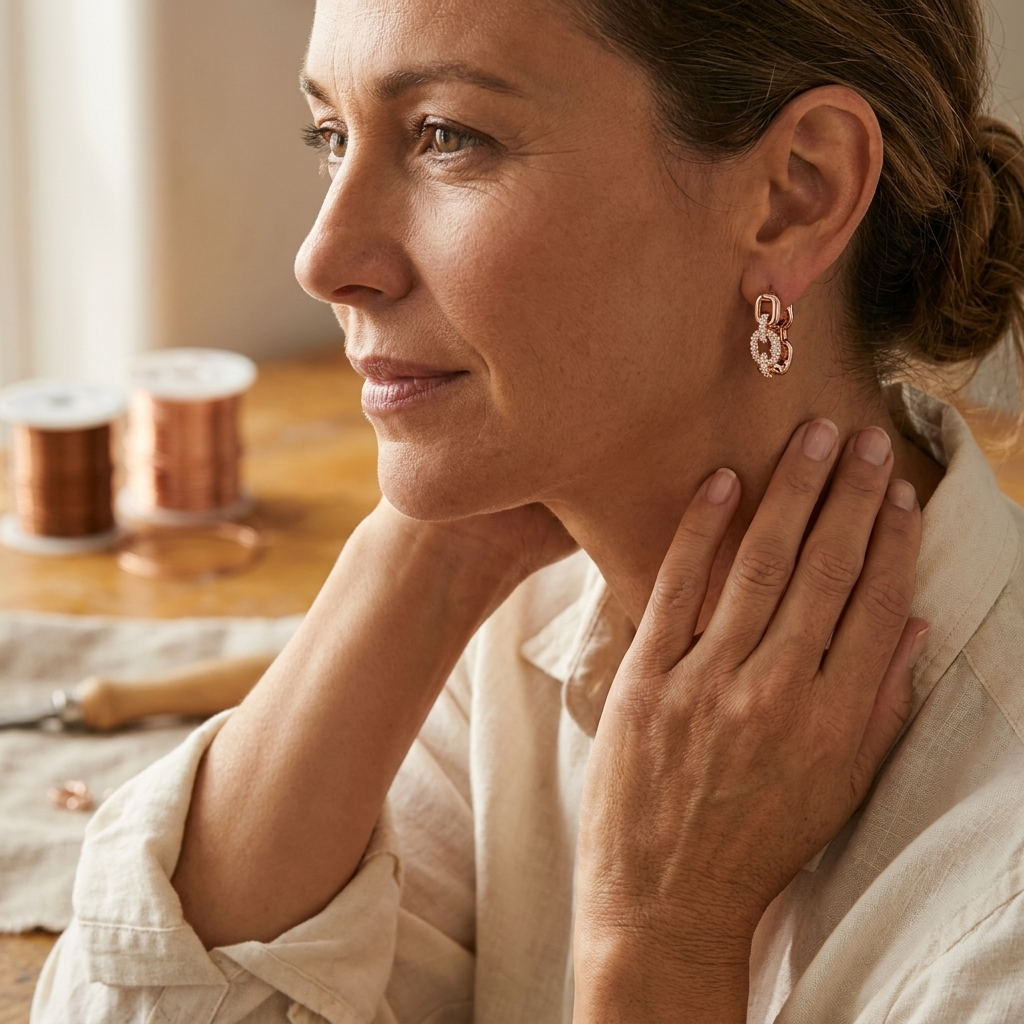 Aretes de cobre Sombra