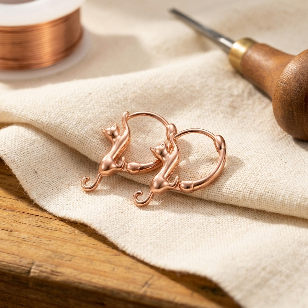 Aretes de cobre Voluta