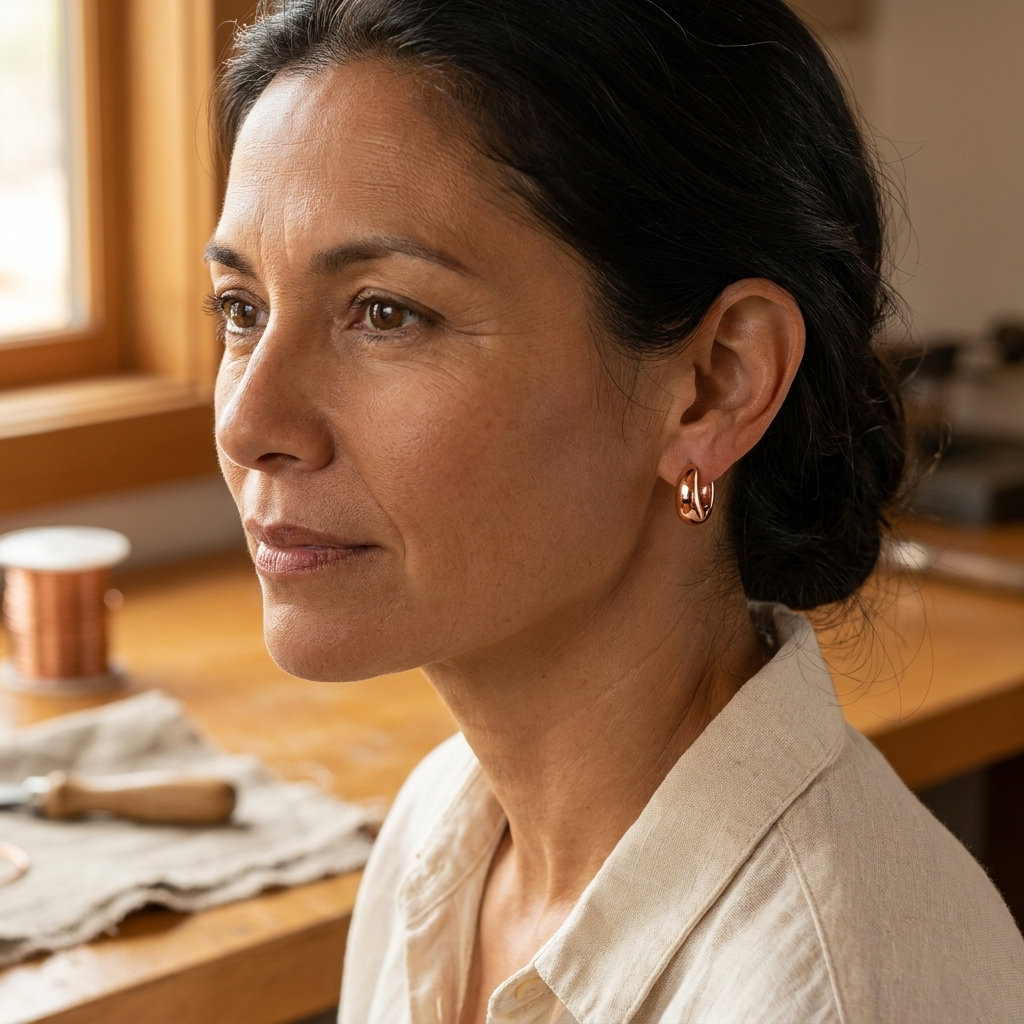Arracadas de cobre Jilguero