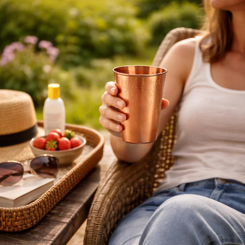 Vaso de cobre liso 350 ml