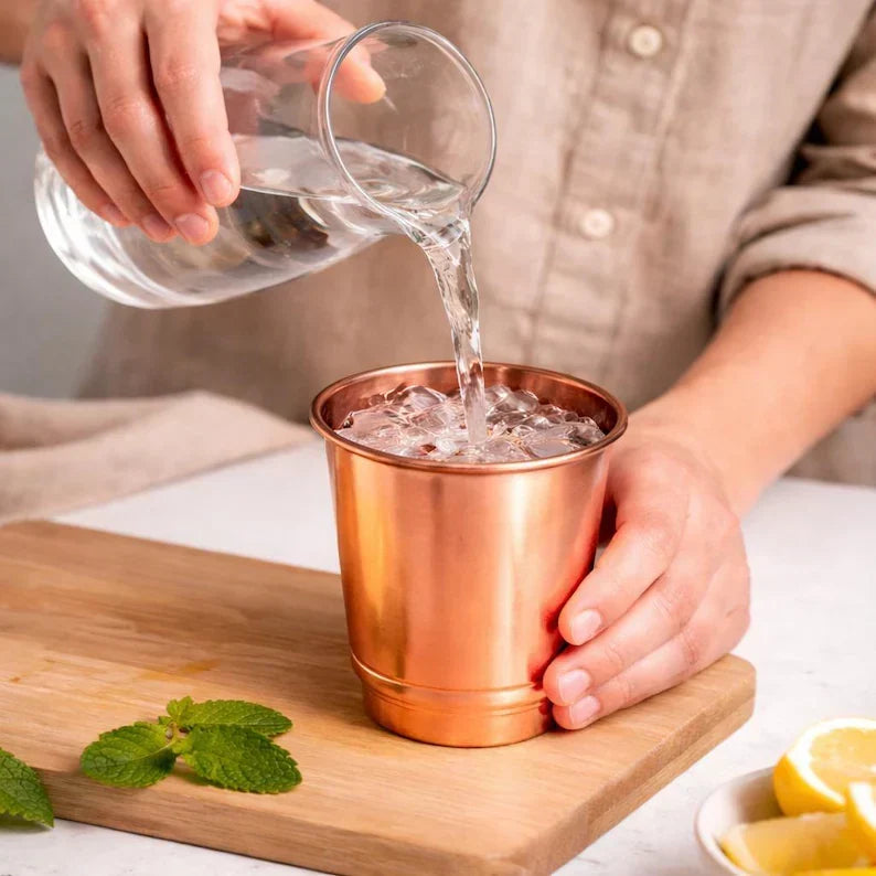 Vaso de cobre con bandas 350 ml