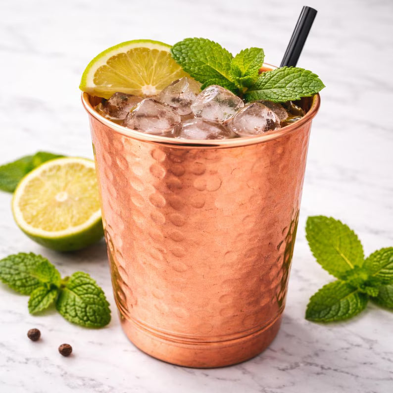 Vaso de cobre puro martillado 350 ml