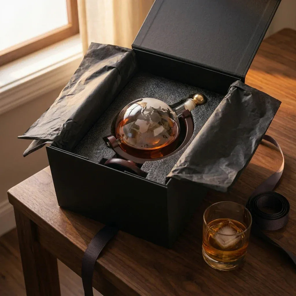 Decantador de whisky en caja de regalo