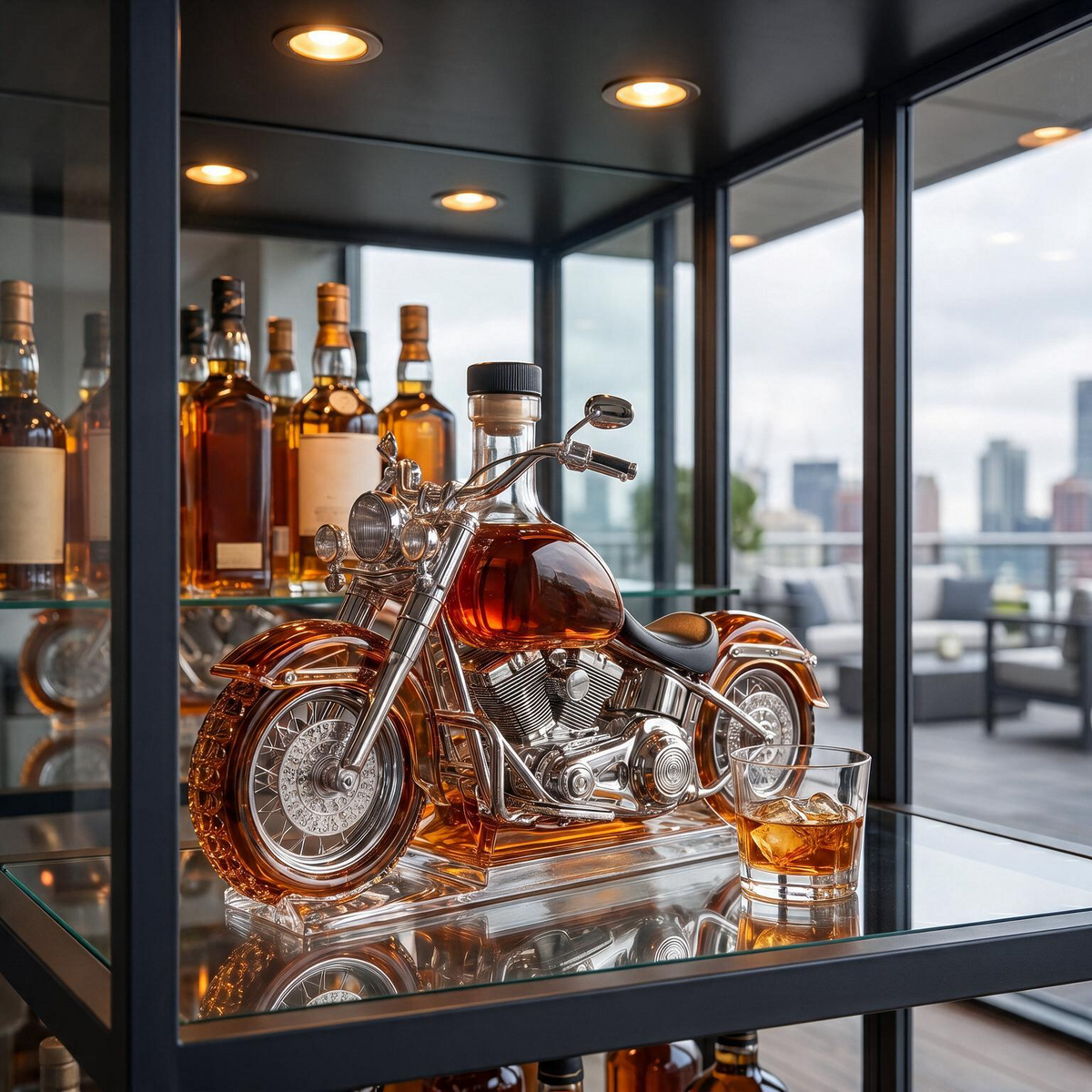 Licorera de Whisky – Edición Motocicleta Clásica