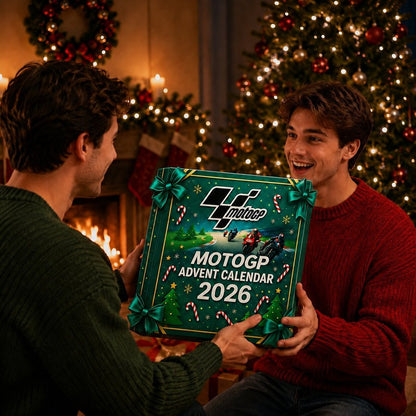 Calendario de Adviento de MotoGP 2026 - 24 compartimentos sorpresa con adornos de motocicletas