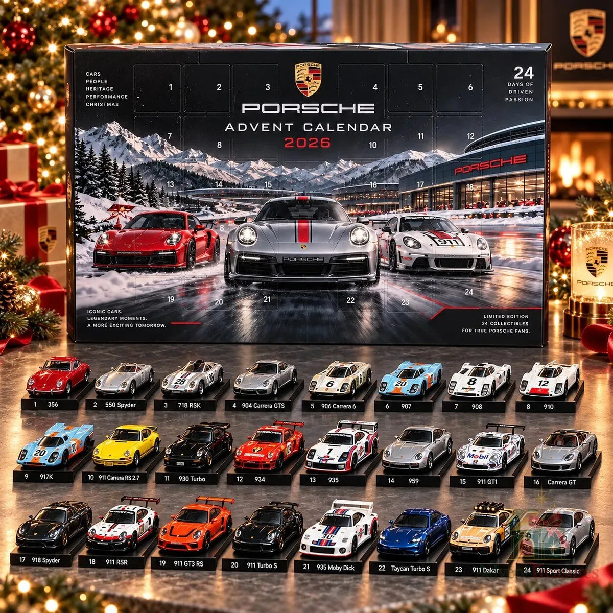 Porsche Advent Calendar 2026 24 Cars Set