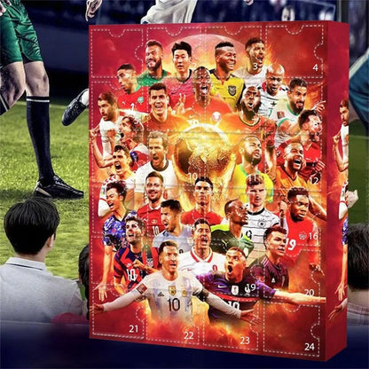 Calendario de Adviento con temática de fútbol - Cuenta regresiva navideña de 24 días