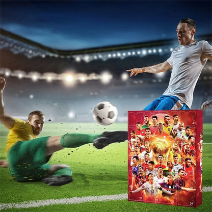 Calendario de Adviento con temática de fútbol - Cuenta regresiva navideña de 24 días