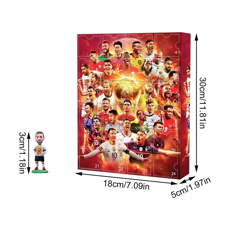 Calendario de Adviento con temática de fútbol - Cuenta regresiva navideña de 24 días