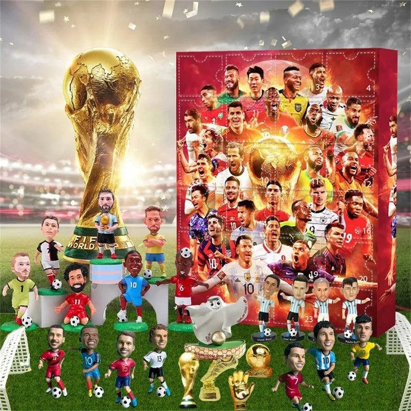 Calendario de Adviento con temática de fútbol - Cuenta regresiva navideña de 24 días