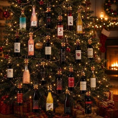 Calendario de Adviento del vino 2026 - caja de regalo con cuenta regresiva de 24 compartimentos